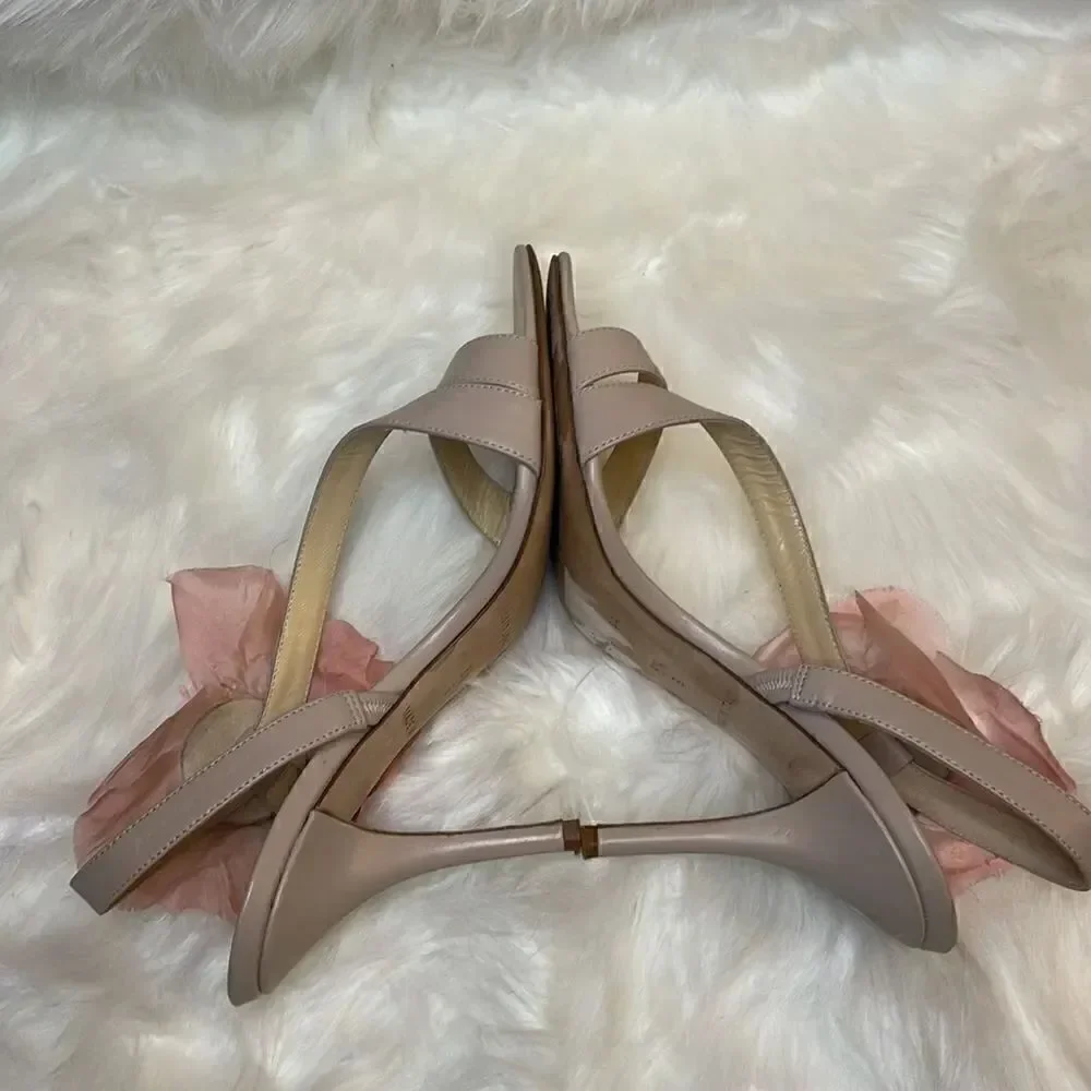 Kate Spade Lavish Powder/ Calf Blush Flower Heel Size 8.5M